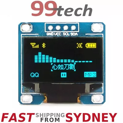 $9.95 • Buy OLED Display 0.96 , 128x64, Yellow Blue, I2C IIC, SSD1306, Arduino Rasp, SYDNEY
