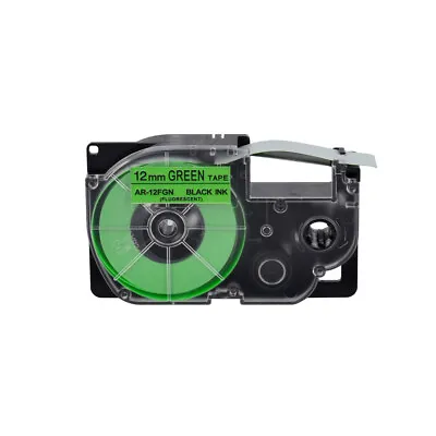 £9.59 • Buy 1PK Fluorescent Green Tape Cartridge XR-12FGN For Casio KL-60 EZ Label Printer
