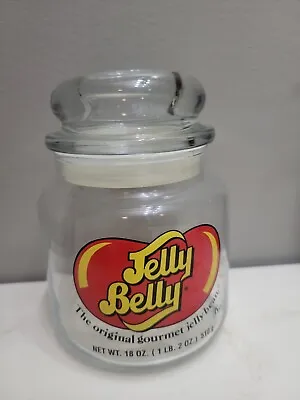 £9.60 • Buy Vintage Jelly Belly 18oz  Glass Apothecary Candy Jar Gourmet Jelly Bean With Lid