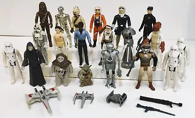 Lot Of 25 Vintage Kenner Star Wars Action Figures Weapons + 1977 Thru 1997 • $125.99