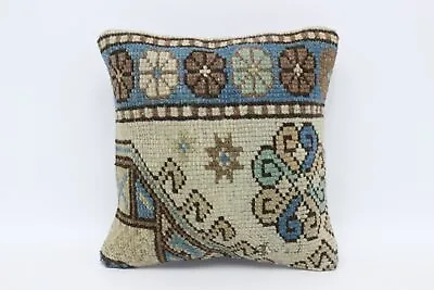 12 X12  Beige Cushion Case Vintage Pillow Kilim Cushion Sham Cushion Cover • $9