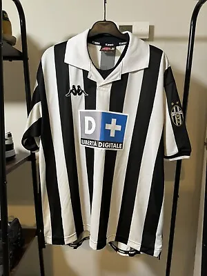 Juventus Adults L 1998 / 1999 Home Original Football Shirt Jersey #21 Zidane VGC • £134.99