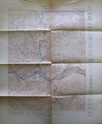 Geology Atlas 3 Folding Geologic Maps Warren Pennsylvania Illus. Topography 1910 • £36.19