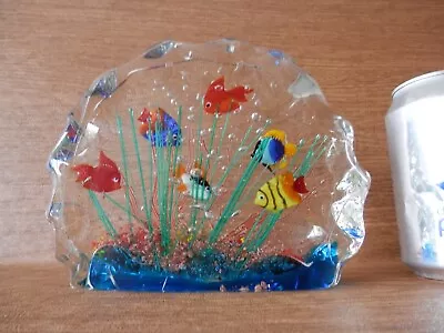 Murano Art Glass Aquarium W Sticker VGC Free Shipping • $399.99