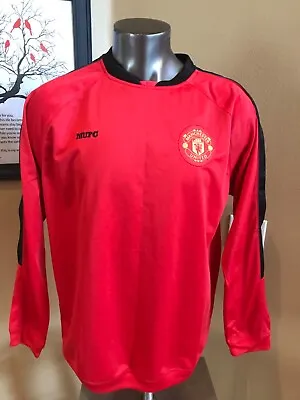 Manchester United Long Sleeve Jersey Red Mens Size XL Soccer Futbol MUFC Logo • $24