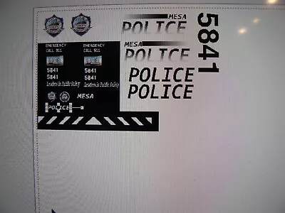 Mesa Arizona Police Patrol SUV Decals    1:64  Two For One Money • $10.99