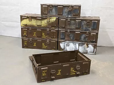 British Army - Military 105mm C374 Large Metal Ammo Ammunition Storage Box Tin • £29.95