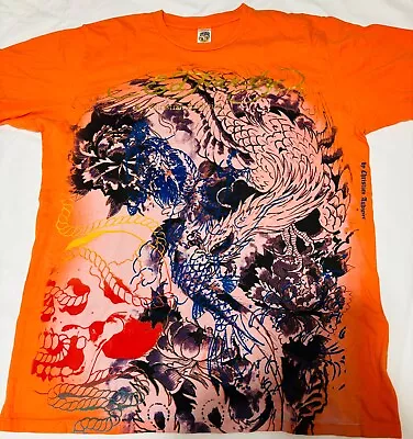 Ed Hardy Christian Audigier T Shirt Size XL Vintage Dragon Skull Graphic • $45