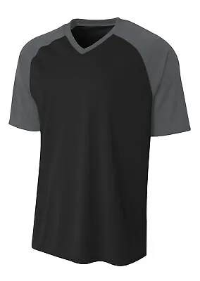 A4 Mens 4oz. Micro Poly Interlock Short Sleeves Strike Raglan T-Shirt N3373 • $12.70