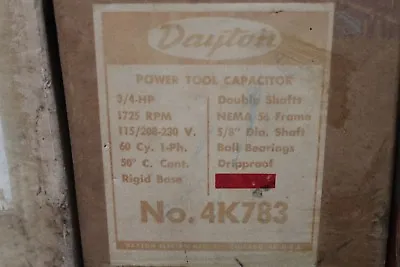 Dayton Power Tool Motor - 3/4HP - 115/208-230V - 1725RPM - NEMA 56 FRAME - 4K783 • $274.95