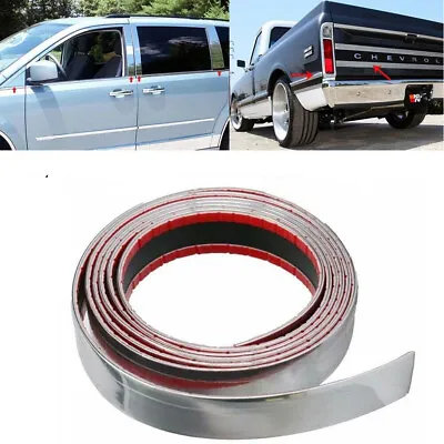 1'' Chrome Trim Molding Strip Car Door Window Bumper Side Trime Protector 10FT • $8.49