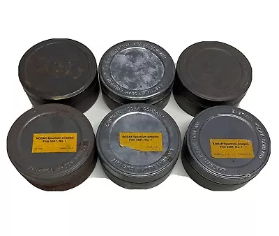 Vintage Eastman Kodak Company Lot Of 6 Round Tin Movie Film Canisters • $17.99