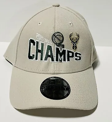 Milwaukee Bucks New Era 2021 NBA Champs 9FORTY Adjustable Hat New Giannis MVP • $14.99