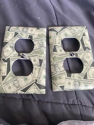 2 Money Cash Bucks Dollars Themed  Light Switch Outlet Plate Covers • $13