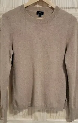 J CREW Women's Brown Cashmere Slim-fit Crewneck Sweater Medium K1313 XXS • $35