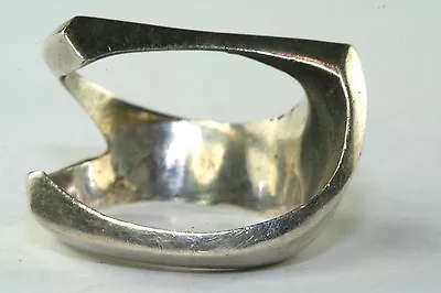 Vtg Modernist Modern Art Sterling Silver Spain Ring Size 6.75 • $125