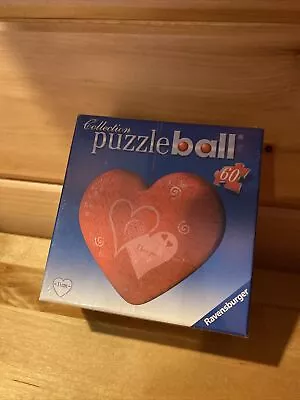 Ravensburger 60 Piece Puzzleball Puzzle Heart New Sealed 2008 Valentine • $20