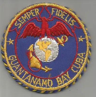 RARE WW 2 USMC BX Mirror Patch & Packaging Guantanamo Bay Cuba Semper Fidelis • $350