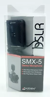 Azden SMX-5 DSLR Stereo Microphone W/ Shoe Mount Windscreen NOS NEW • $39.99