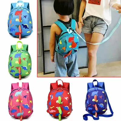 Dinosaur Cartoon Safety Harness For Kids Bag With Strap Toddler Backpack Reins • £7.89