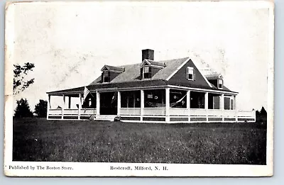 Postcard New Hampshire Milford Restcroft Lodging Posted 1909 Small Tear L Center • $9.75
