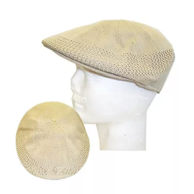 $18.99 • Buy Summer Mesh Ivy Driving Hat Kangol Style Mesh S/M & L/XL  *KHAKI BEIGE*