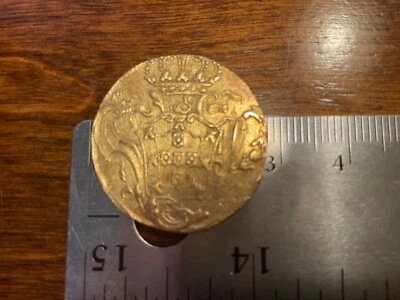 $1350 • Buy 1771 Circulated Portuguese Reis Gold Coin 10.8grams. Mint Mark B.
