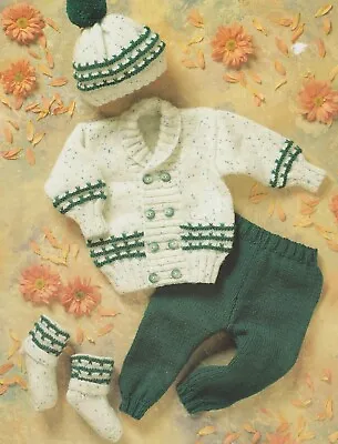 0519 Baby's Outfit 12-20  DK Vintage Knitting Pattern Reprint • £3.49