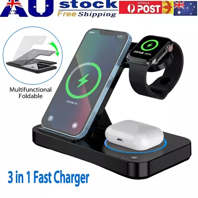 3 In 1 15W Wireless Charger Stand Fast Charging For Samsung IPhone Apple Watch • $32.99