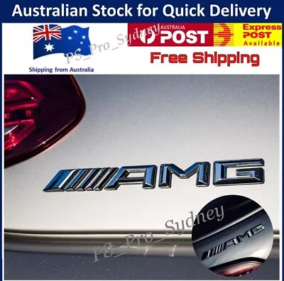 Chrome Silver AMG Emblem Badge For Mercedes AMG A C E GLC GLA GLB GLE AUS Stock • $16.95