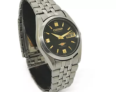 Vintage Citizen Automatic 21 Jewels Day-Date Original Dial Steel Wristwatch • $49.99