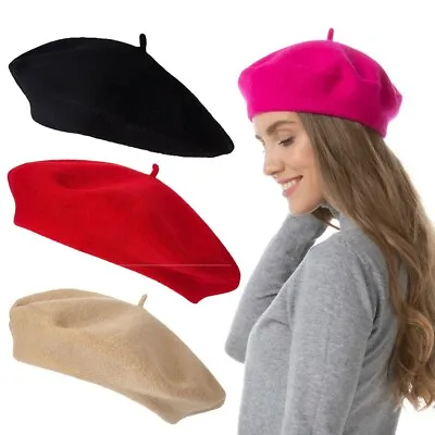 £4.99 • Buy Wool Beret Hat Autumn Ladies Fashion French Warm Hat Cute Ladies Hat Winter 