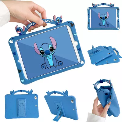 Premium Rubber Stand Kids Blue Case For IPad 7 8 9th Gen Air 2 3 4 Mini 5 6 Pro • £12.99