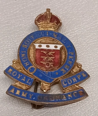 £15 • Buy Vintage Royal Corps Army Ordnance Badge Enamelled