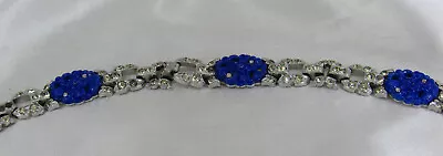 RARE Vintage Alfred Philippe KTF Trifari 1935 Blue Ming Series Deco Bracelet • $1200