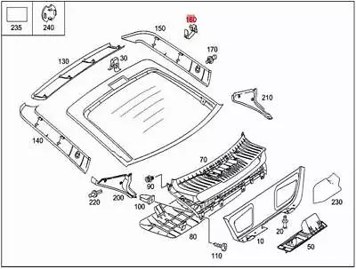 Genuine Clip MERCEDES CL203 W203 Coupe 2039880478 • $12.67