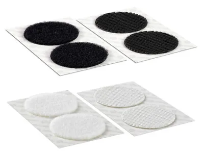 VELCRO® Brand Dots Self Adhesive Sticky Coins Hook/Loop Black/White 13mm & 22mm • £6.95