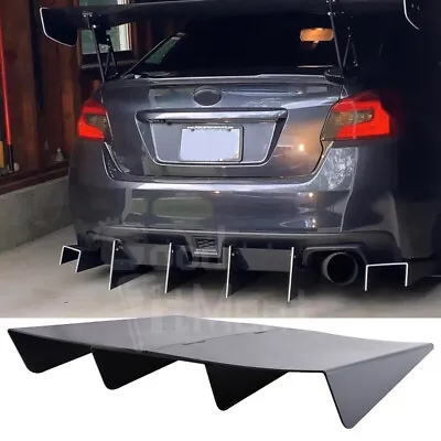 For Subaru WRX STI Car Rear Diffuser Bumper 4  Fins Spoiler Lower Splitter • $69.21