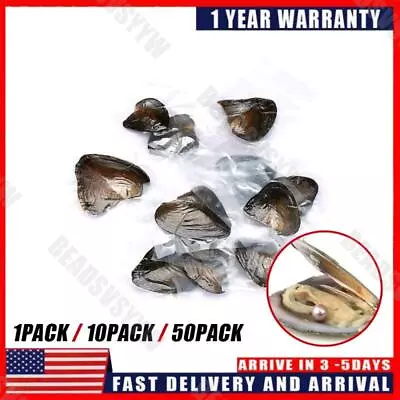 1-50 Pack Individually Wrapped Oysters Whith Natural Pearl Holiday Birthday Gift • $15.99