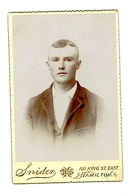 Man Vintage Antique Cabinet Card Photo Hamilton  Ontario Snider • $12.99