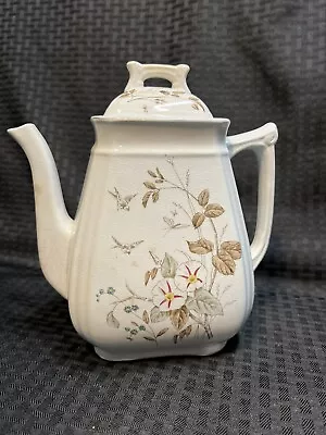 Antique Alfred Meakin Ironstone Coffee Pot Morning Glory England  • $29.95