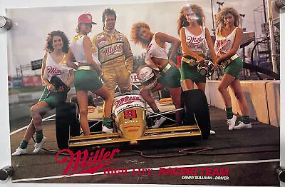 Miller High Life Danny Sullivan Beer Bar Poster 30x20” Racing NASCAR Model Girls • $71.96