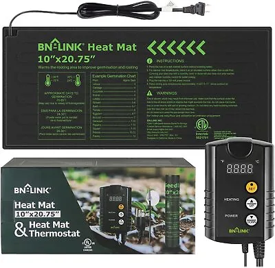 BN-LINK Seedling Heat Mat Heating Pad + Digital Thermostat Controller Combo Set • $25.99