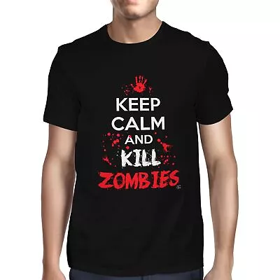 1Tee Mens Keep Calm And Kill Zombies T-Shirt • £7.99