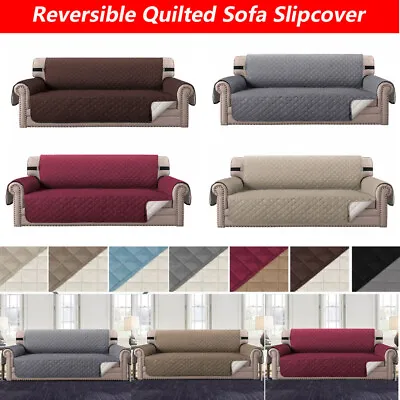 $18.93 • Buy Sofa Slipcover Reversible Sofa Cover Water Resistant Couch Covers For Pets Kids