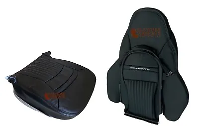 97-2004 Chevy Corvette SPORT DRIVER Full Front Perforated Leather Seat Cover Blk • $339.99