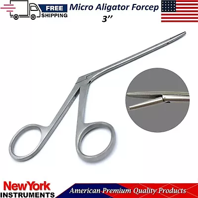 Micro Alligators Surgical Serrated 3'' ENT Forceps Surgical Ear Instruments CE • $11.49