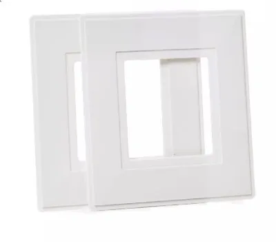 2x SINGLE LIGHT SWITCH BACK SOCKET FINGER PLATE SURROUND WHITE  UK SLR • £3.99