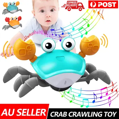 Electric Crab Crawling Toy + Music Light Effect USB Rechargeable Kids Toy AU • $18.85