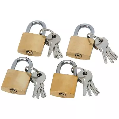 4-Pack Mini Padlock Luggage Locks With Keys 22mm • $8.99